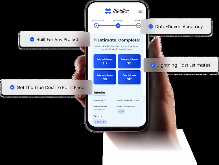 Painting estimate mobile mockup